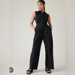 Athleta Brooklyn Heights Black Wide-Leg Jumpsuit